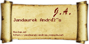 Jandaurek András névjegykártya