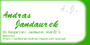 andras jandaurek business card